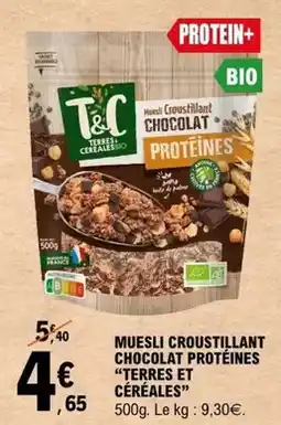 E.Leclerc Céréal - muesli croustillant chocolat protéines offre