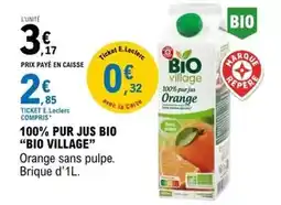 E.Leclerc Orange - 100% pur jus bio offre