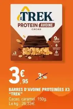 E.Leclerc Trek - barres d'avoine proteinees x3 offre