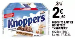 E.Leclerc Knoppers - biscuits lait et noisettes offre