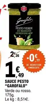 E.Leclerc Garofalo - sauce pesto offre
