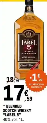 E.Leclerc Label 5 - blended scotch whisky offre