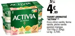 E.Leclerc Activia - yaourt aromatise offre