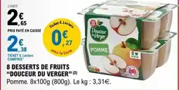 E.Leclerc Douceur du verger - 8 desserts de fruits offre