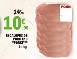 E.Leclerc Escalopes de porc x10 offre