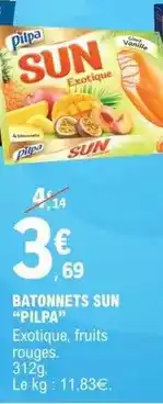 E.Leclerc Pilpa - batonnets sun offre
