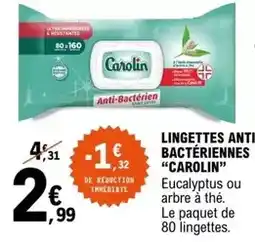 E.Leclerc Carolin - lingettes anti bactériennes offre