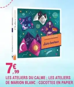 E.Leclerc My - les ateliers du calme : les ateliers de marion blanc : cocottes en papier offre