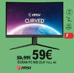 E.Leclerc Msi - écran pc msi 23.8 full hd offre