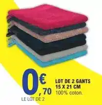 E.Leclerc Lot de 2 gants offre