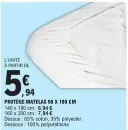 E.Leclerc Protège matelas 90 x 190 cm offre
