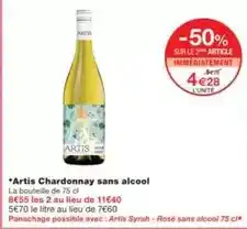 Monoprix Artis - chardonnay sans alcool offre