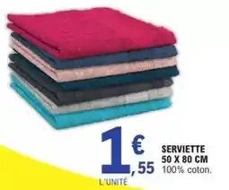 E.Leclerc Serviette 50 x 80 cm offre