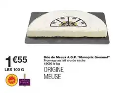 Monoprix Monoprix - brie de meaux a.o.p. gourmet offre