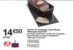 Monoprix Label rouge - terrine de campagne offre