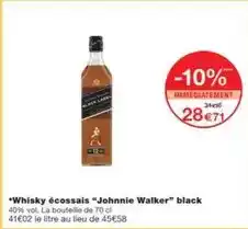 Monoprix Johnnie walker - whisky ecossais black offre