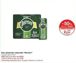 Monoprix Perrier - eau minérale naturelle perrier offre