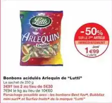 Monoprix Lutti - bonbons acidules de lutti offre