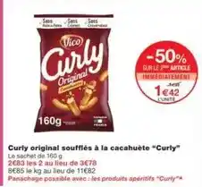 Monoprix Vico - curly original soufflés à la cacahuète curly offre