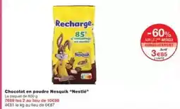 Monoprix Nestlé - chocolat en poudre nesquik offre