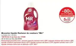 Monoprix Mir - lessive liquide raviveur de couleurs offre
