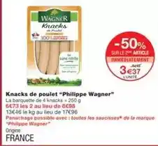 Monoprix Wagner - knacks de poulet offre