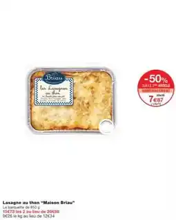Monoprix Maison briau - lasagne au thon offre