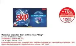 Monoprix Skip - lessive capsules 3en 1 active clean offre