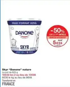 Monoprix Danone - skyr danone nature offre