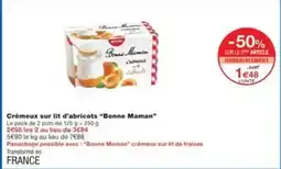 Monoprix Bonne maman - crémeux sur lit d'abricots bonne maman offre