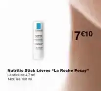 Monoprix Roche posay - nutritic stick lèvres offre
