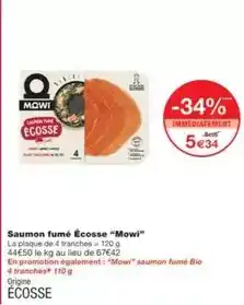 Monoprix Mowi - saumon fumé écosse mowi offre
