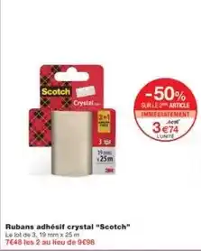 Monoprix Scotch - rubans adhésif crystal offre