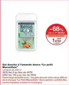 Monoprix Le petit marseillais - gel douche à l'amande douce le petit marseillais offre