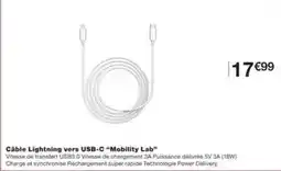 Monoprix Câble lightning vers usb-c mobillety lab offre