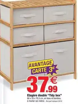 Bazarland Etagère double tidy box offre