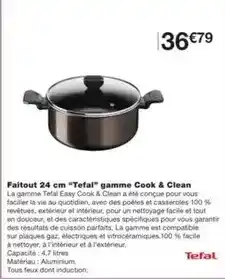 Monoprix Tefal - faitout 24 cm tefal gamme cook & clean offre