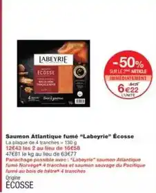 Monoprix Labeyrie - saumon atlantique fumé labeyrie offre