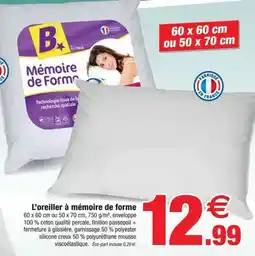 Bazarland L'oreiller à mémoire de forme offre