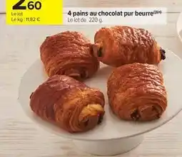 Carrefour Drive 4 pains au chocolat pur beurre offre