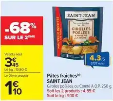 Carrefour Drive Saint jean - pâtes fraîches offre