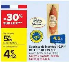 Carrefour Drive Reflets de france - saucisse de morteau i.g.p offre