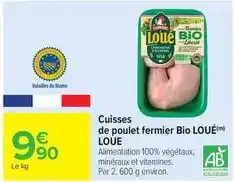 Carrefour Drive Loué - cuisses de poulet fermier bio offre