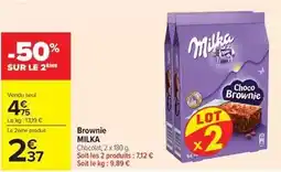Carrefour Drive Milka - brownie offre