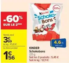 Carrefour Drive Ferrero rocher - kinder schokobons offre