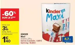 Carrefour Drive Kinder - maxi offre
