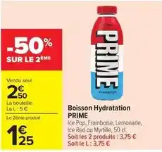 Carrefour Drive Prime - boisson hydratation offre