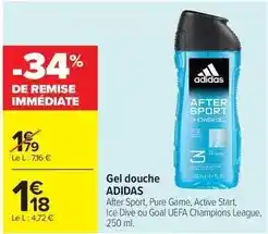 Carrefour Drive Adidas - gel douche offre
