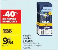 Carrefour Drive Gillette - rasoirs jetables offre