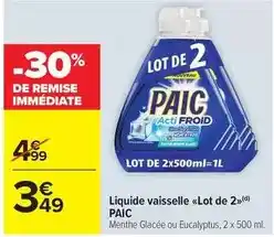 Carrefour Drive Paic - liquide vaisselle lot de 2x offre